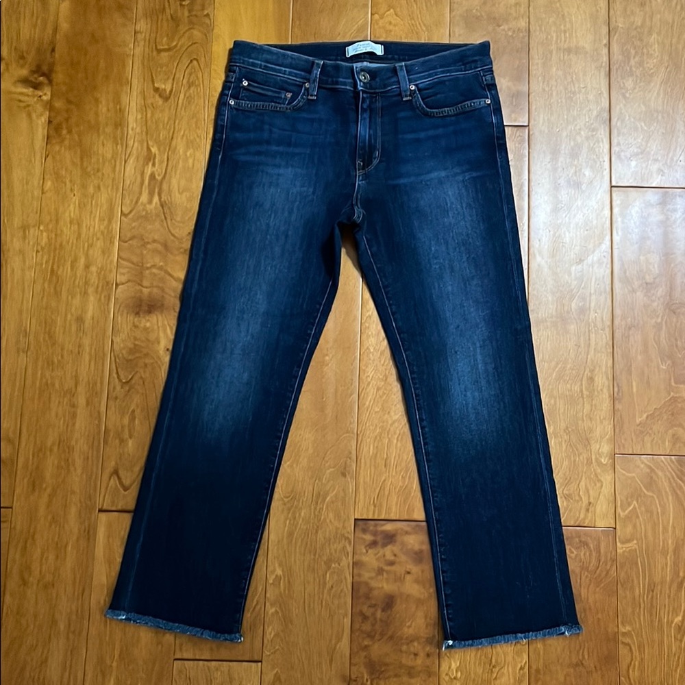 Principle Denim Innovators Optimist Ankle Cropped Jeans Size 30 Raw Hem Classic